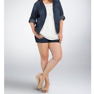 Torrid Cropped Soft Denim Anorak Jacket NWT